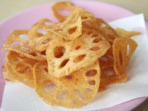 Crispy fried lotus
